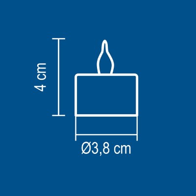 Set candele cu LED, albe - CD 2/WX